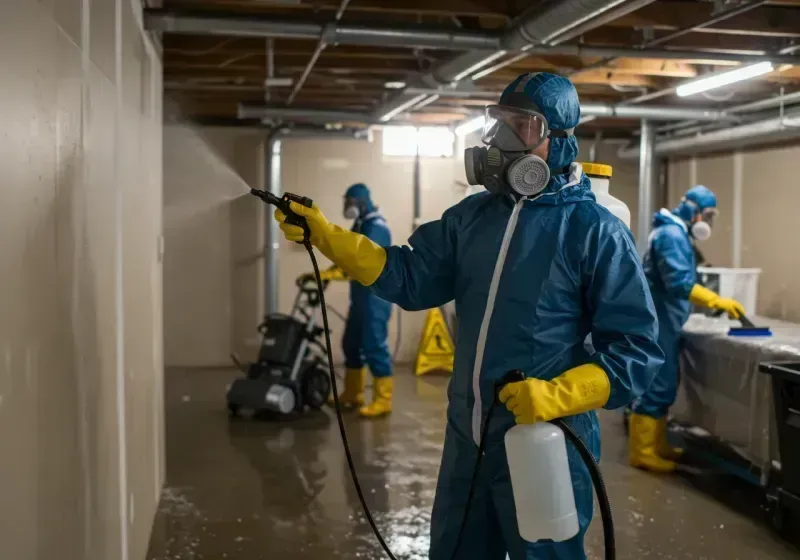 Basement Sanitization and Antimicrobial Treatment process in Cass County, IA