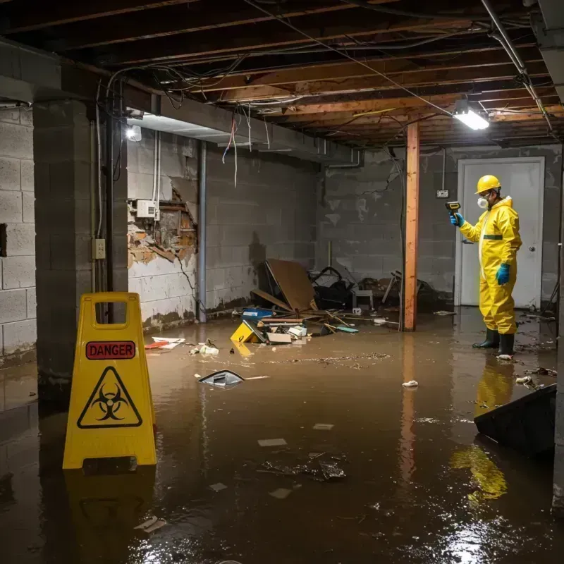 Flooded Basement Electrical Hazard in Cass County, IA Property