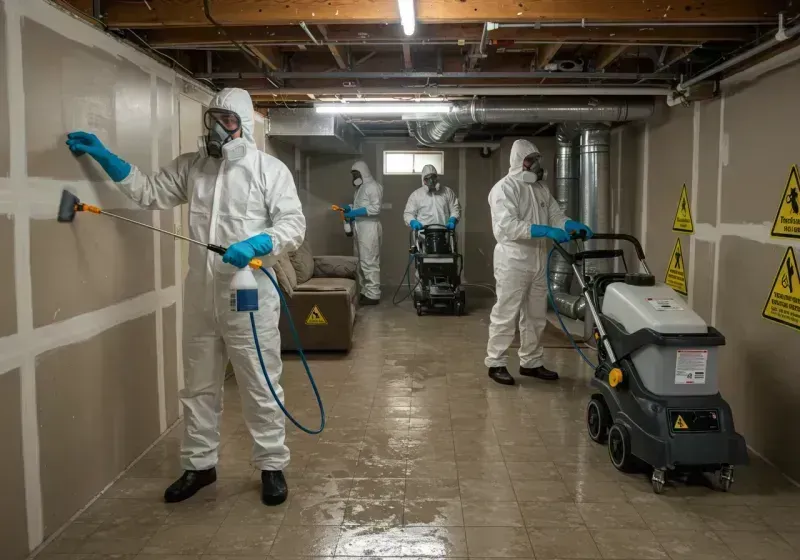 Basement Moisture Removal and Structural Drying process in Cass County, IA